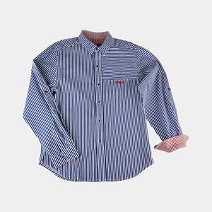 Pan Con Chocolate Boys Striped Long Sleeve Dress Shirt